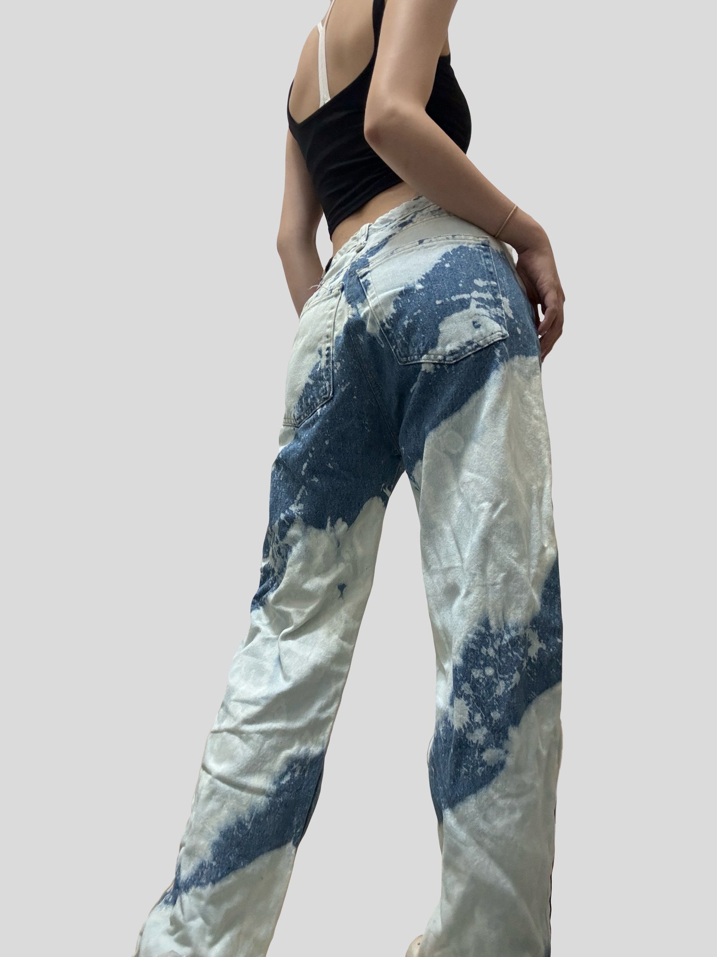 Cloudy Unisex Remade Jeans #16