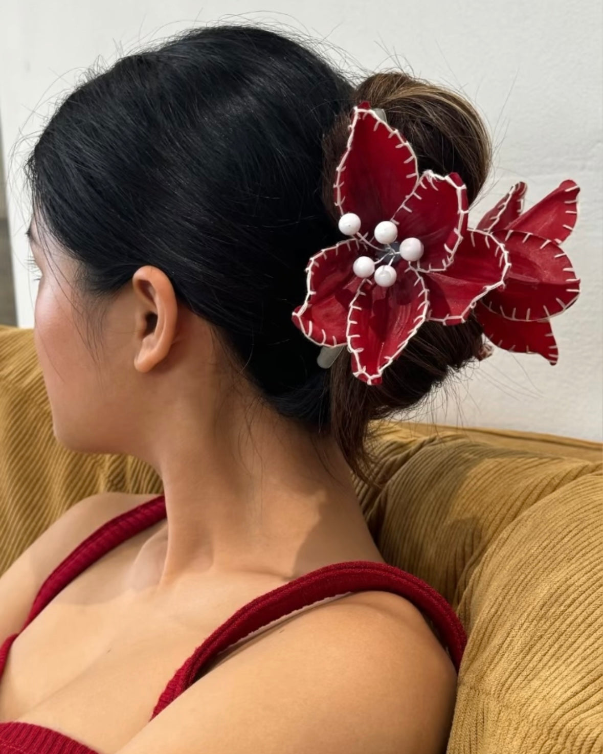 Xmas Edition🍷Handmade Flower Hair Clip♥️