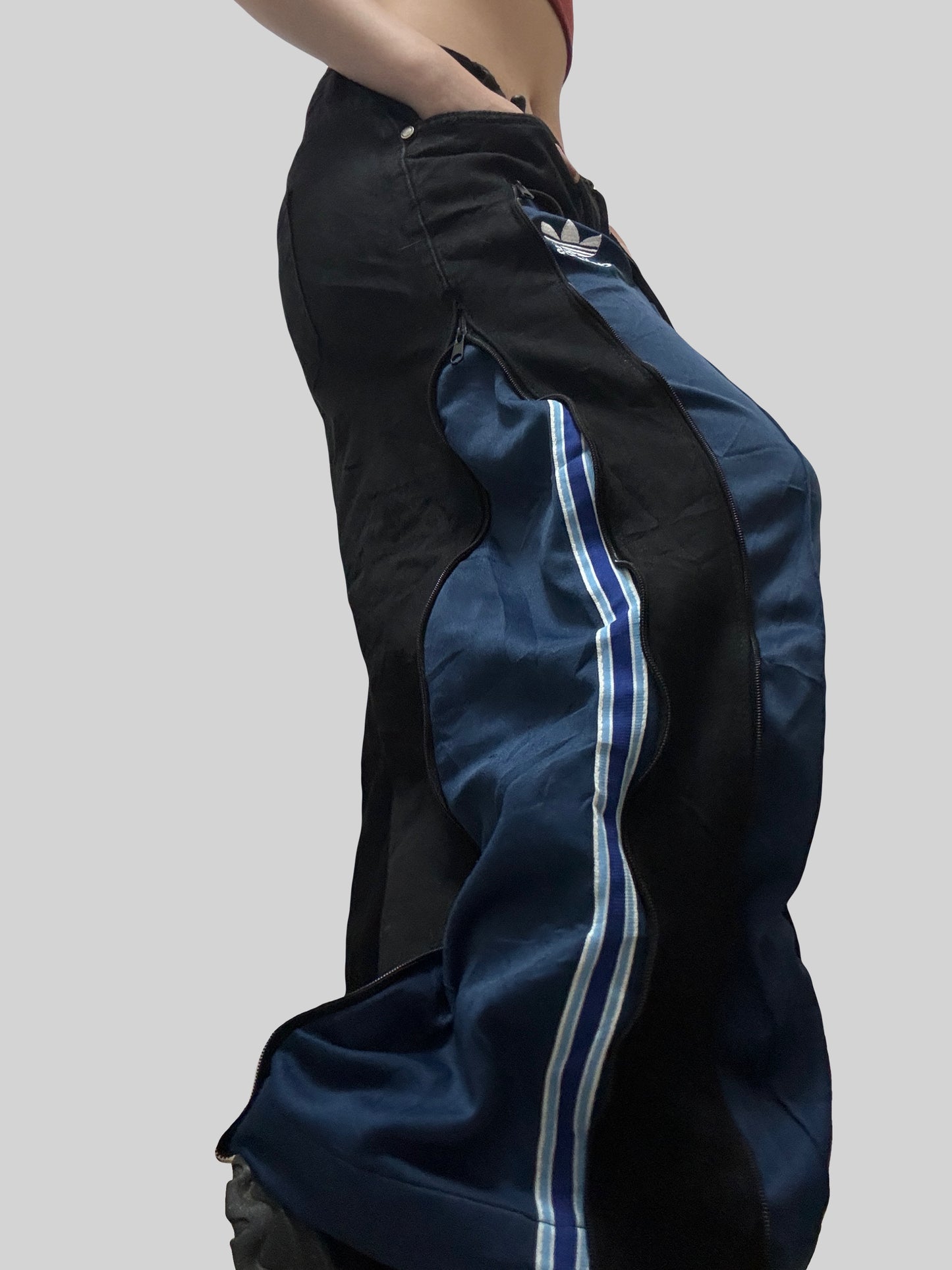 小個子版本: Dark Blue Adidas Sweatpants X Black Jeans Remade #62