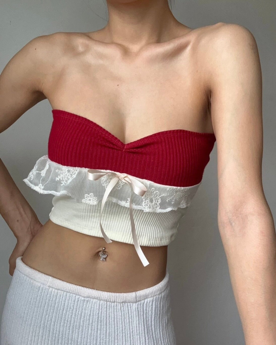 節日限定Ribbon Tube Top #12 🎀🤍