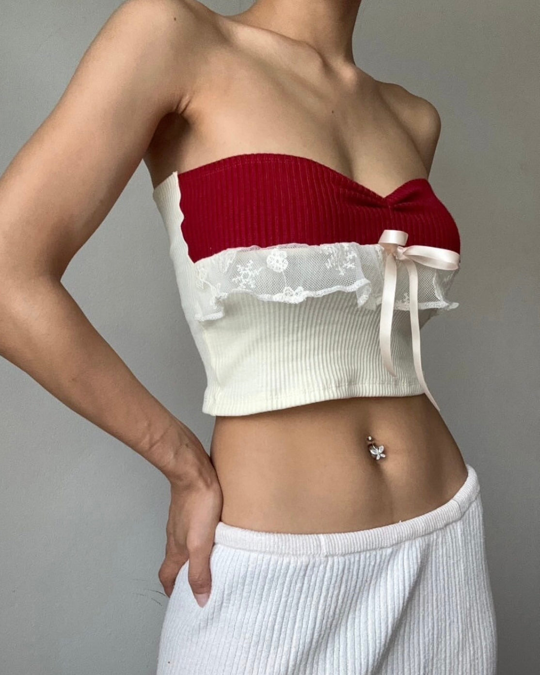 節日限定Ribbon Tube Top #12 🎀🤍