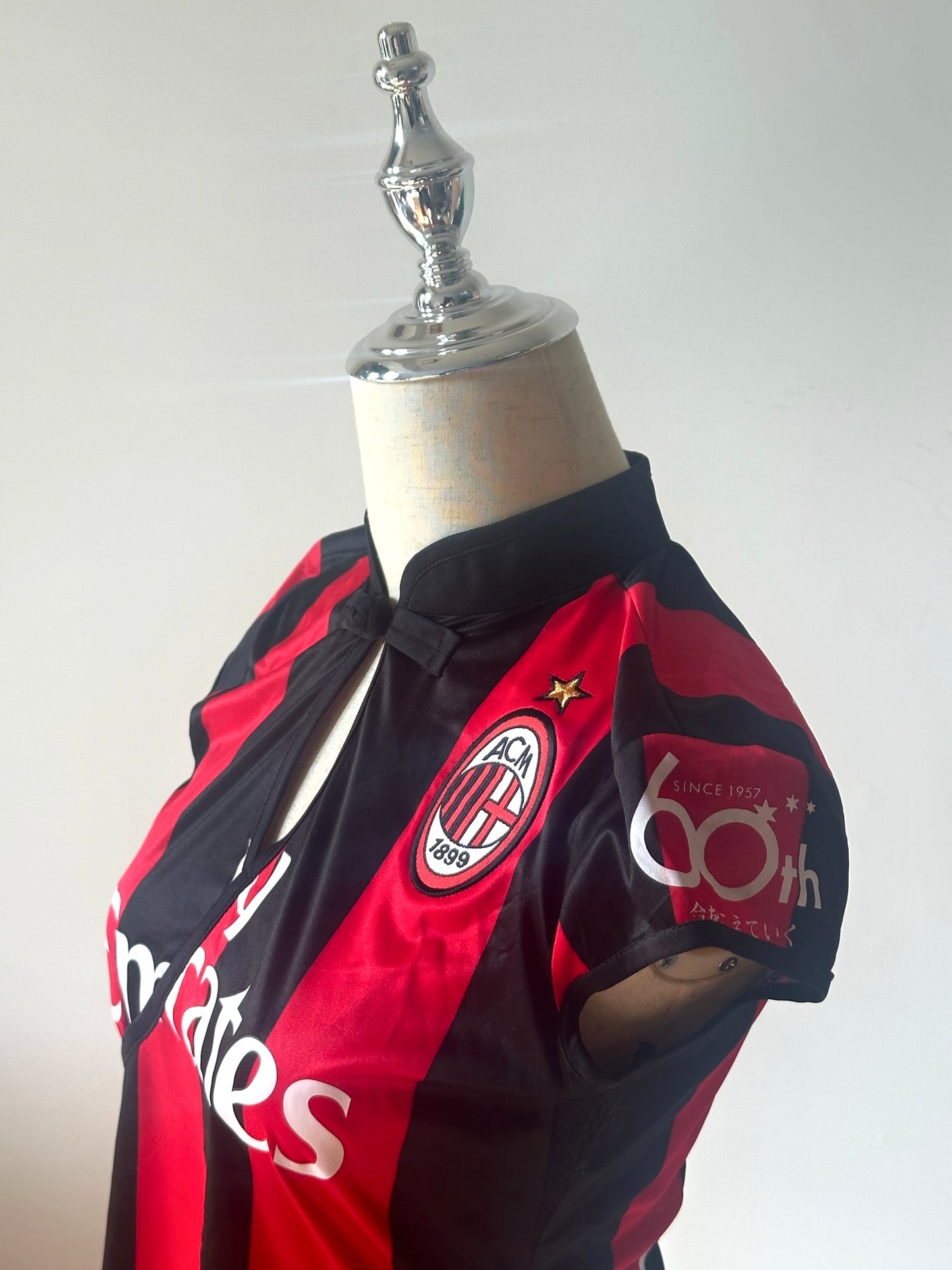 AC Milan Inspired Remake Jersey Top 🖤❤️