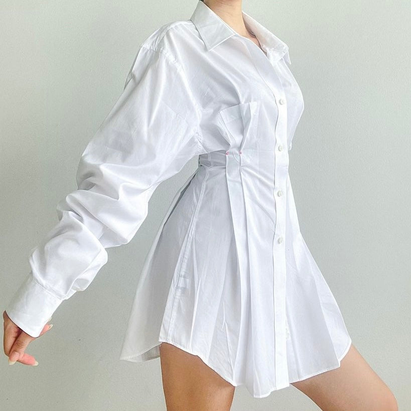 Customized Remade Corset Shirt Dress