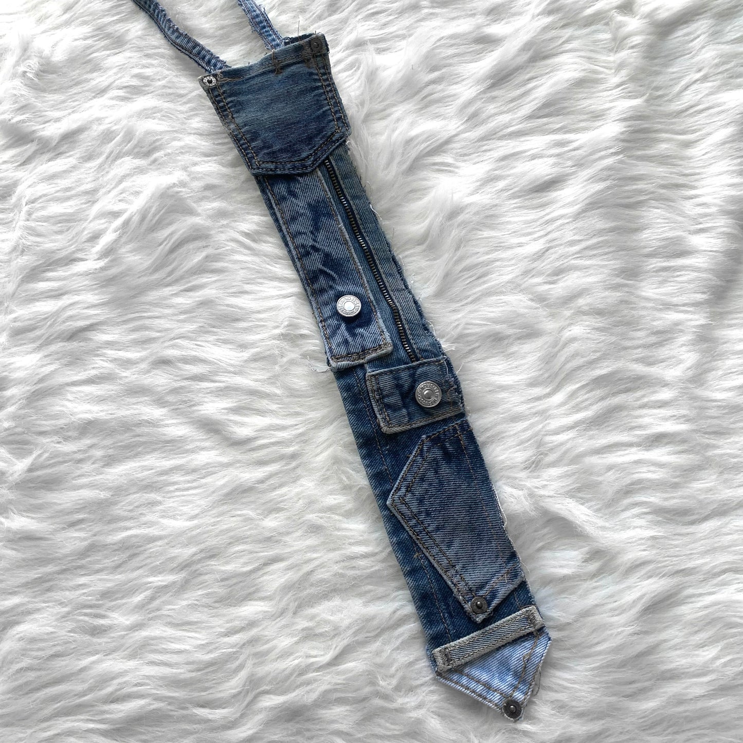 Remade Denim Patchwork Tie #1