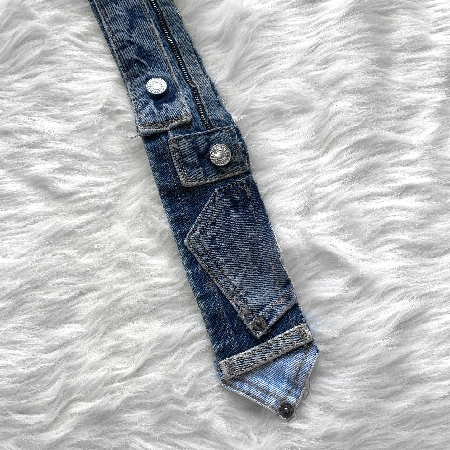 Remade Denim Patchwork Tie #1