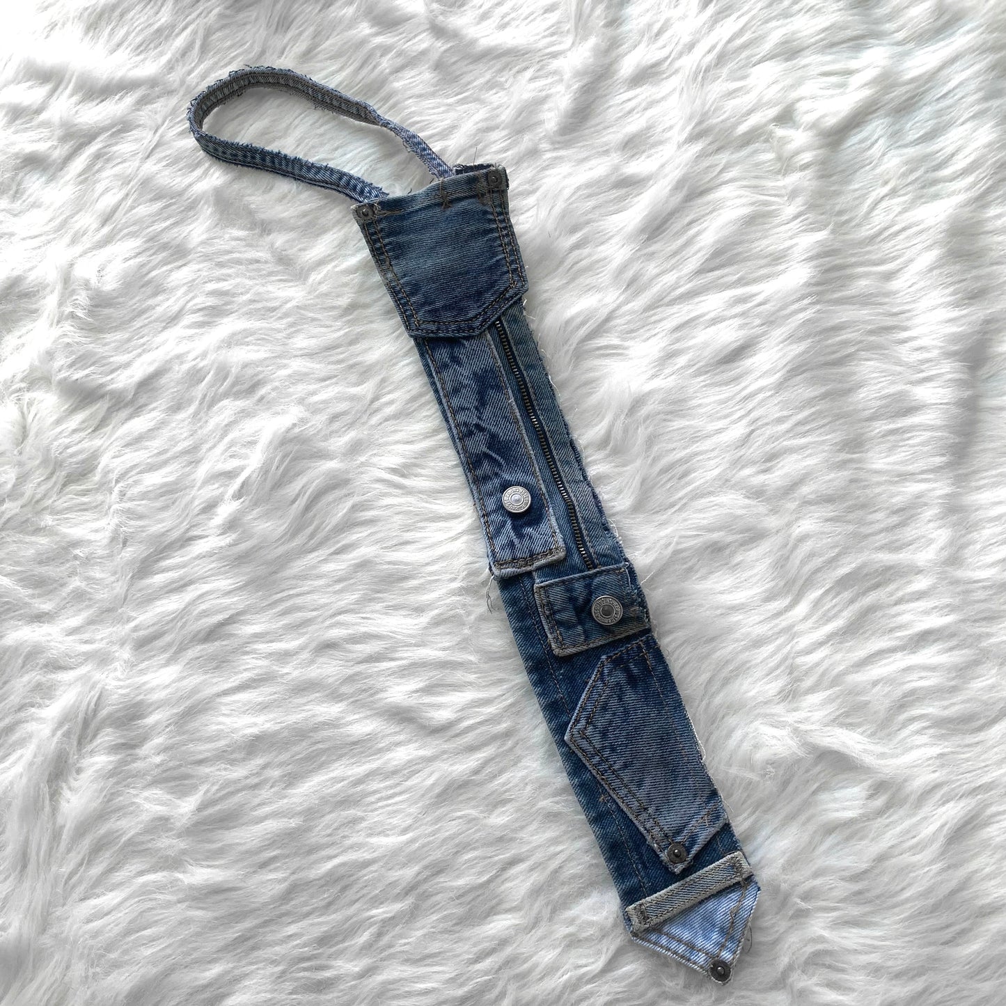 Remade Denim Patchwork Tie #1