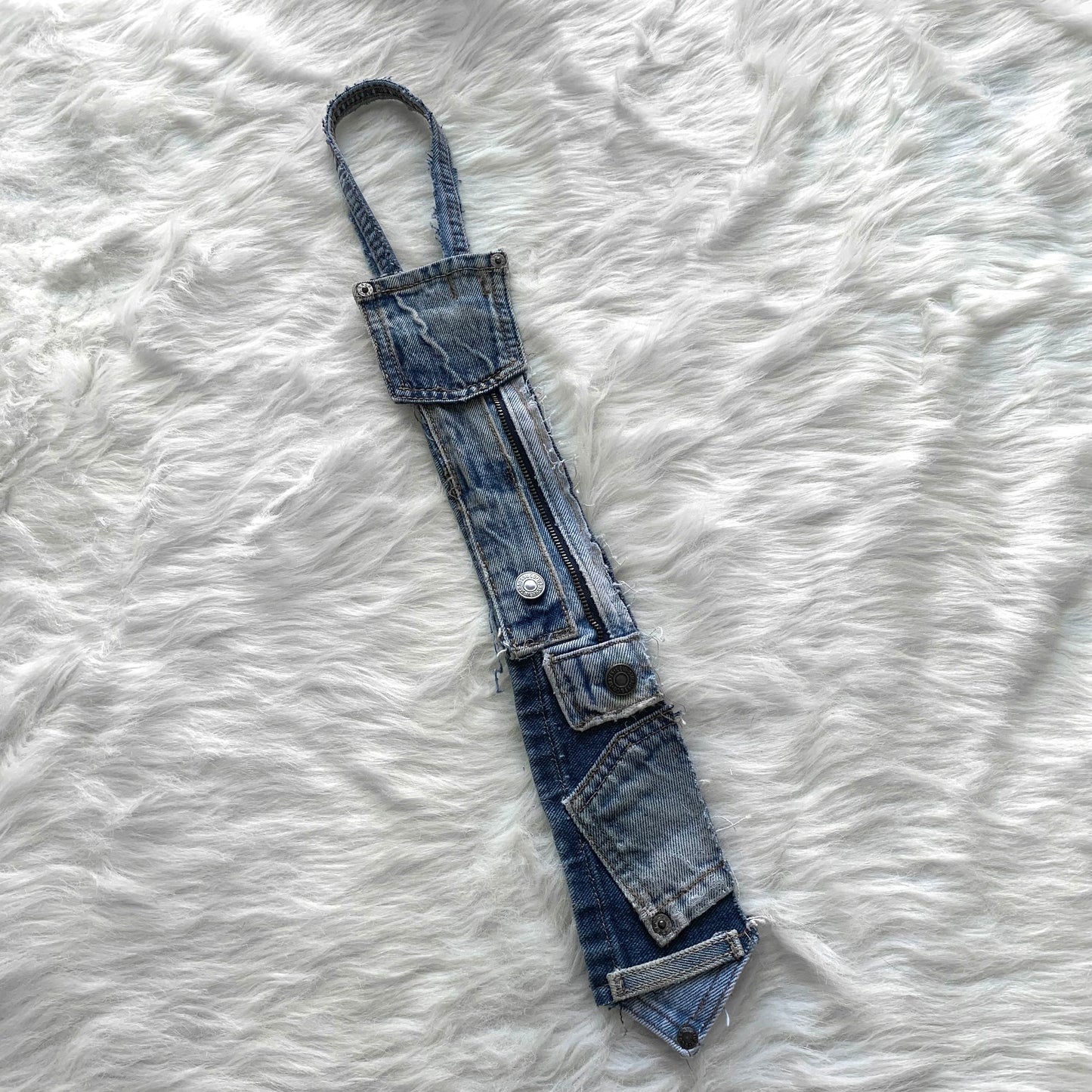 Remade Denim Patchwork Tie #2