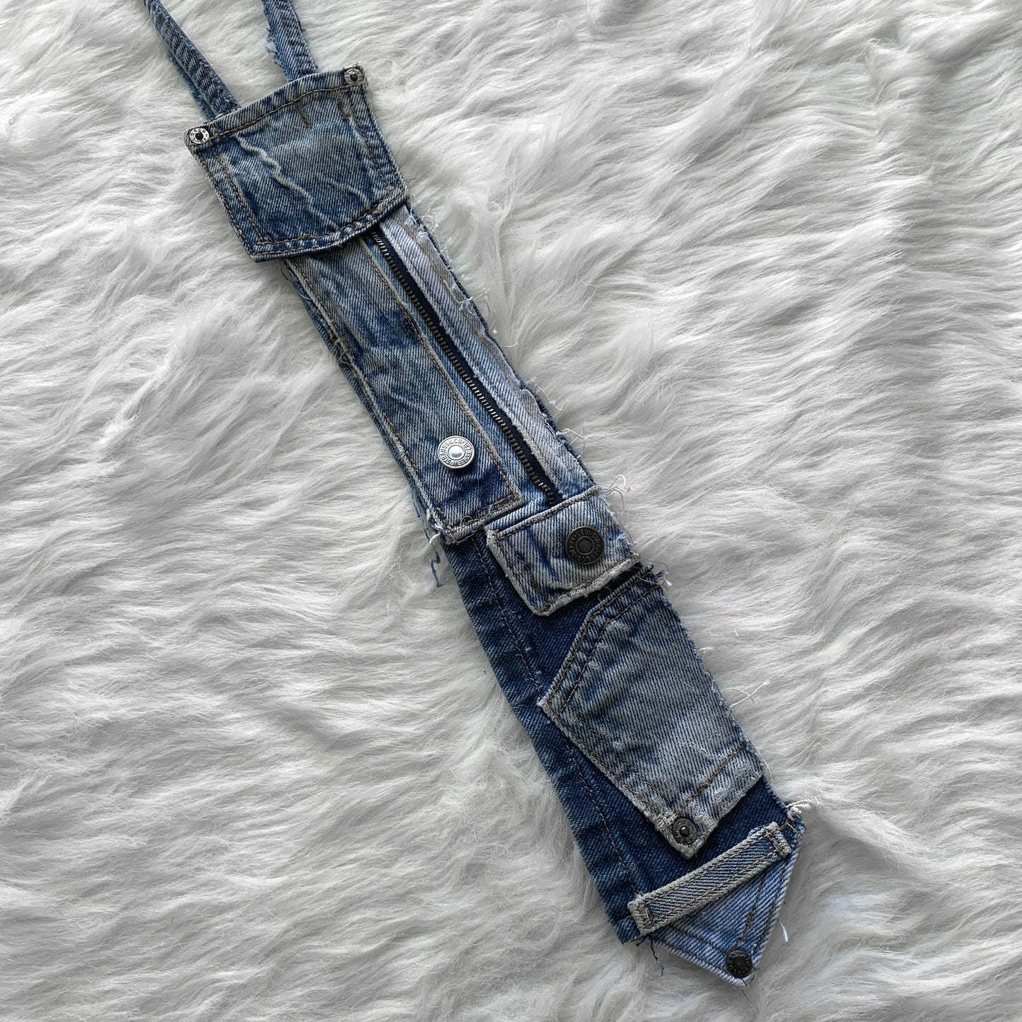 Remade Denim Patchwork Tie #2