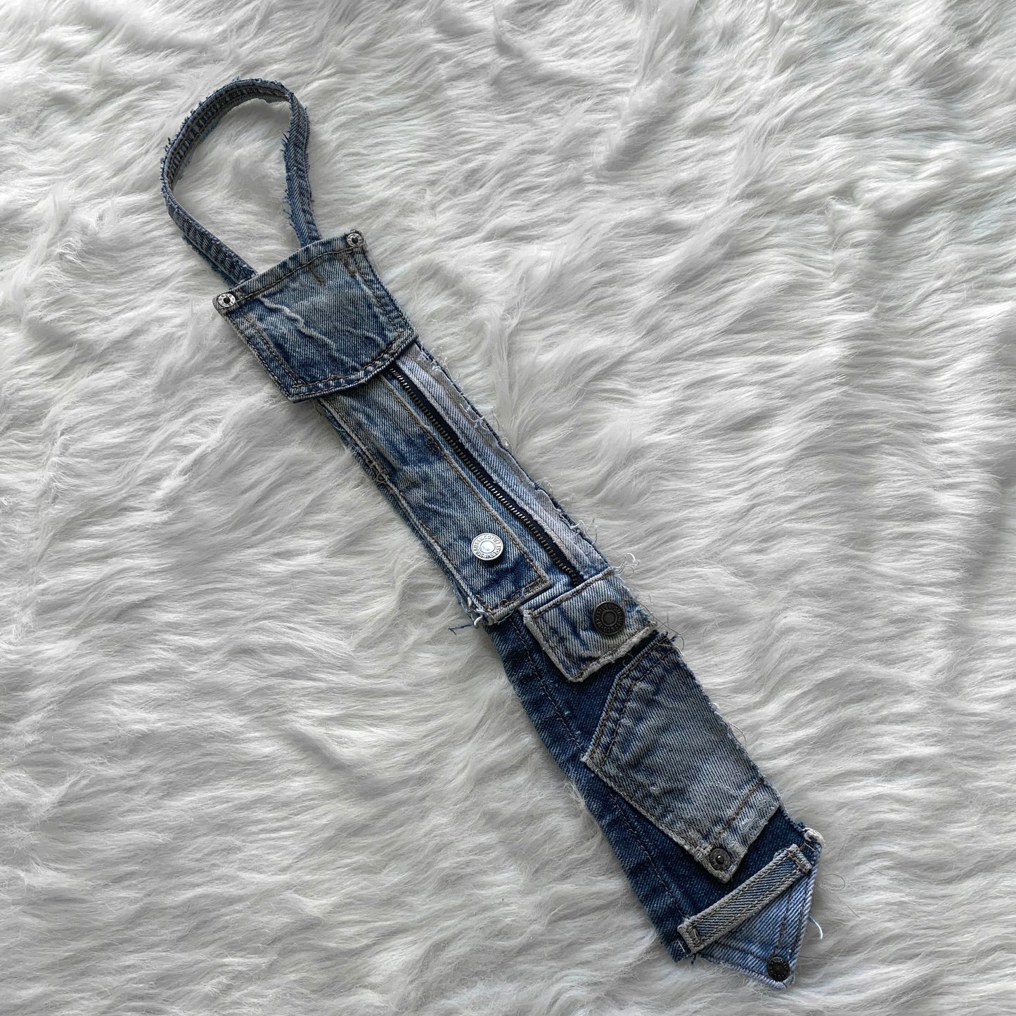Remade Denim Patchwork Tie #2
