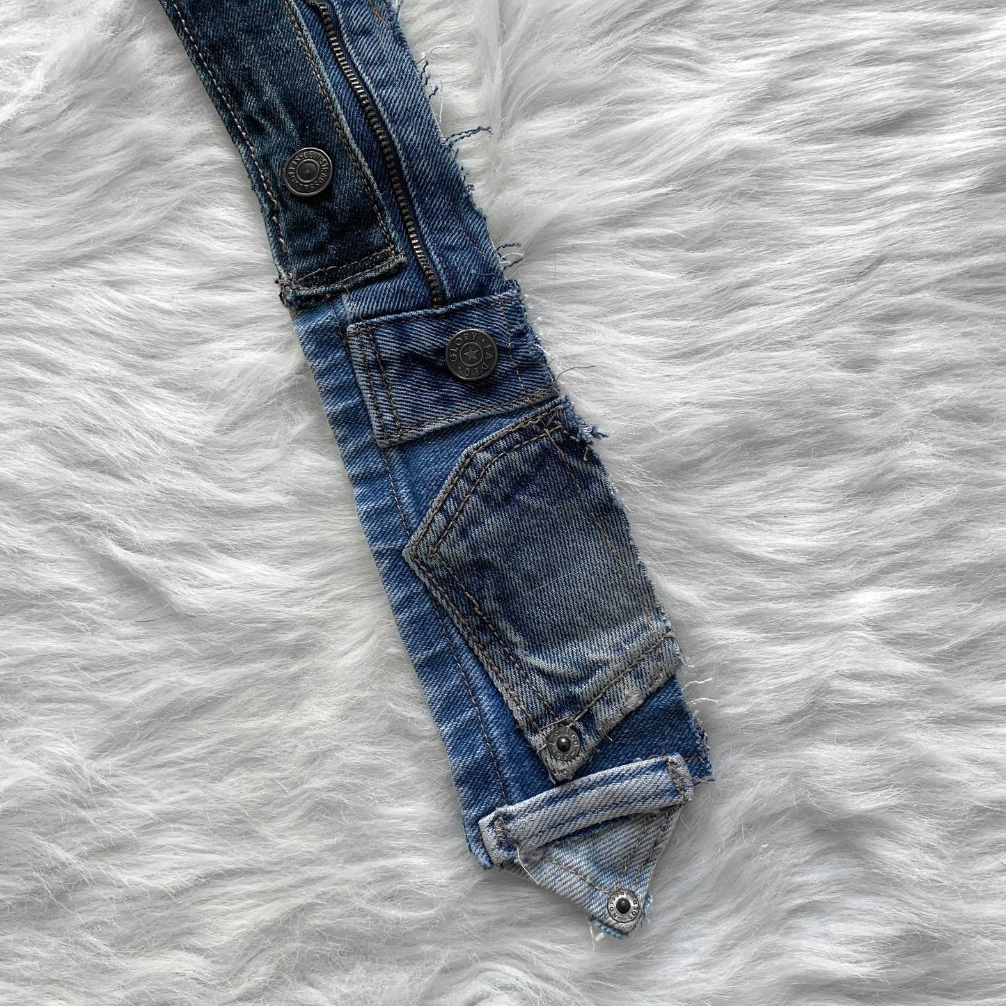 Remade Denim Patchwork Tie #3
