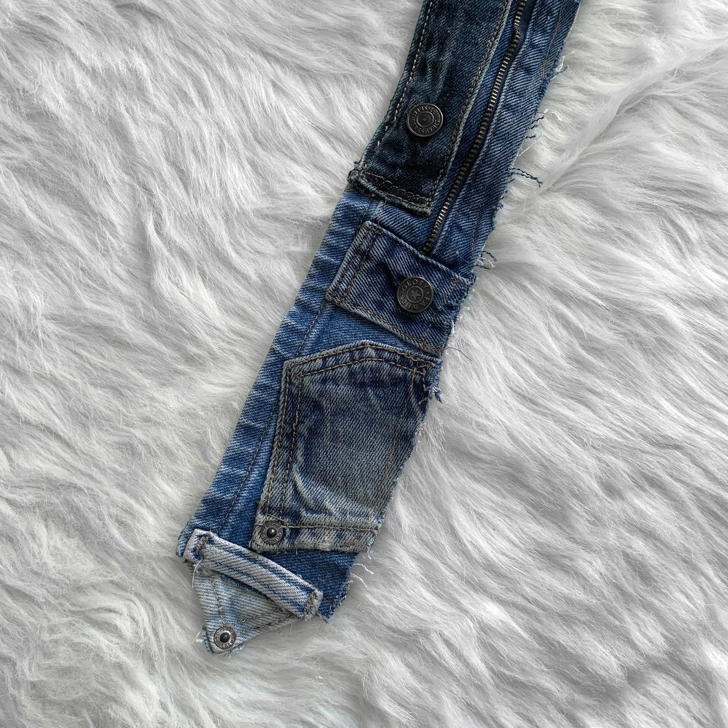 Remade Denim Patchwork Tie #3