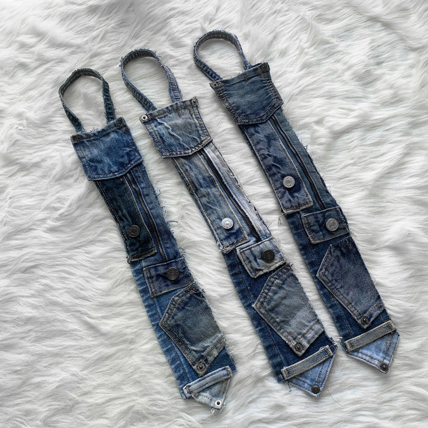 Remade Denim Patchwork Tie #3