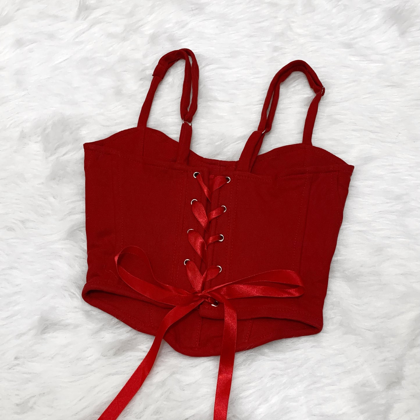 Red Ralph Lauren Remade Camisole Corset
