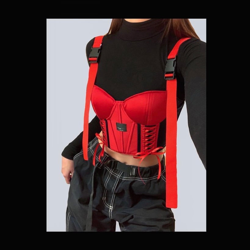 Red Nike Remade Corset