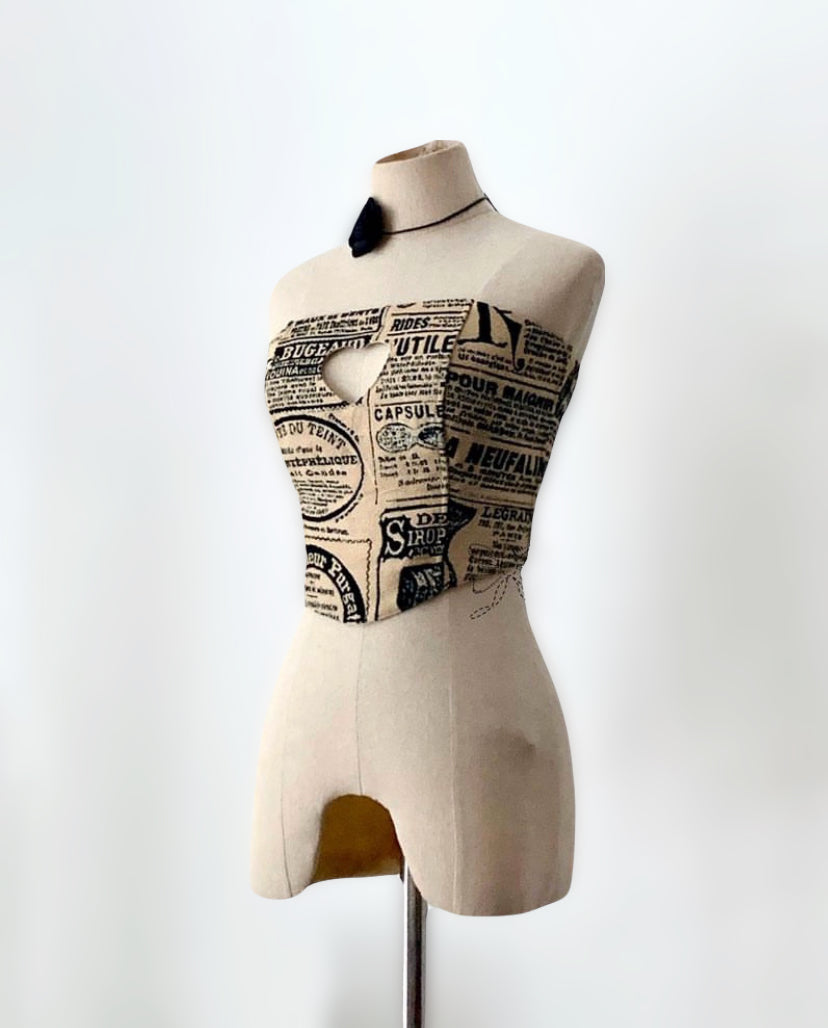 Newspaper Tube Top Corset