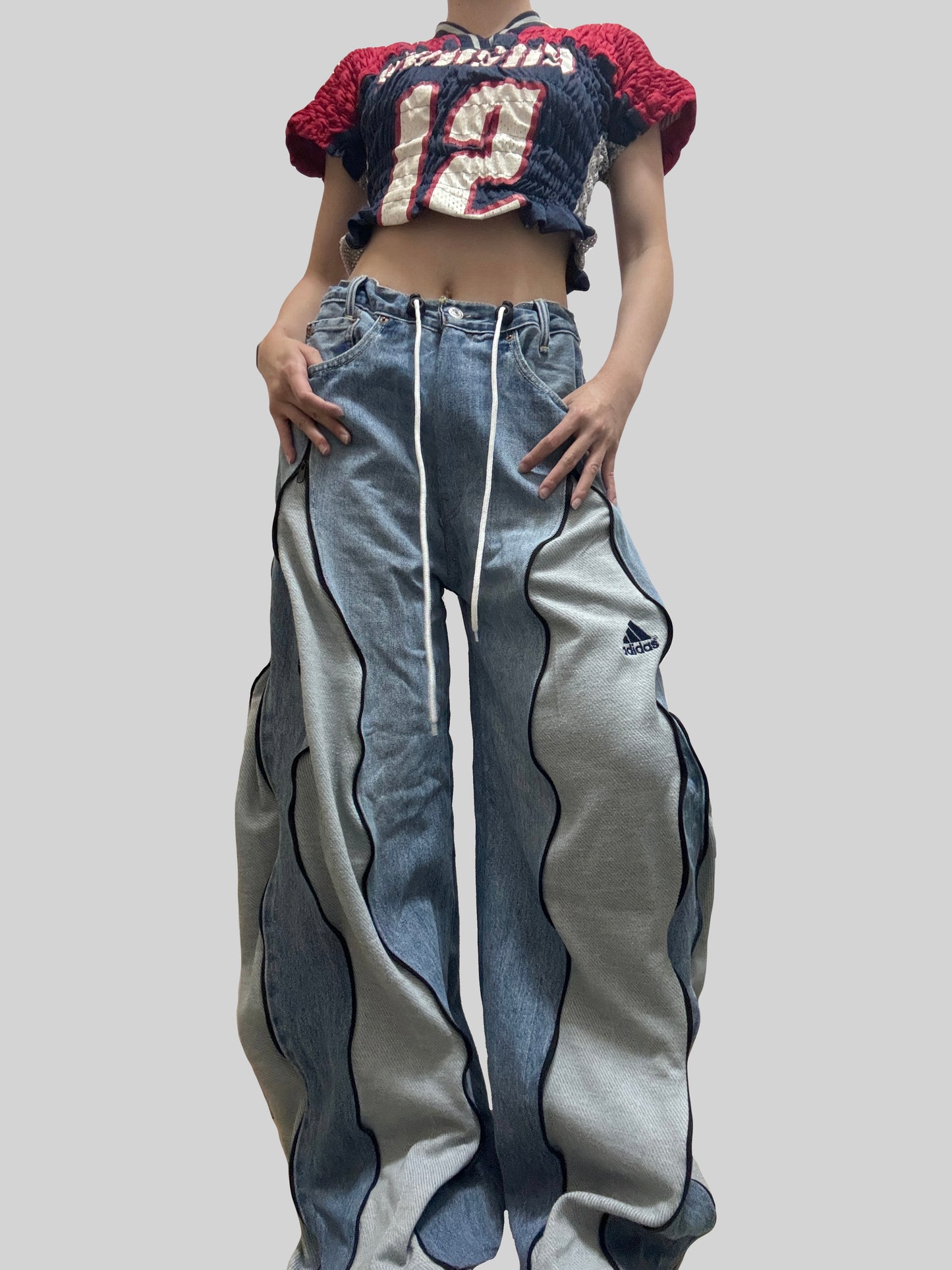 Light Grey Adidas Sweatpants X Levi’s Jeans Remade #28