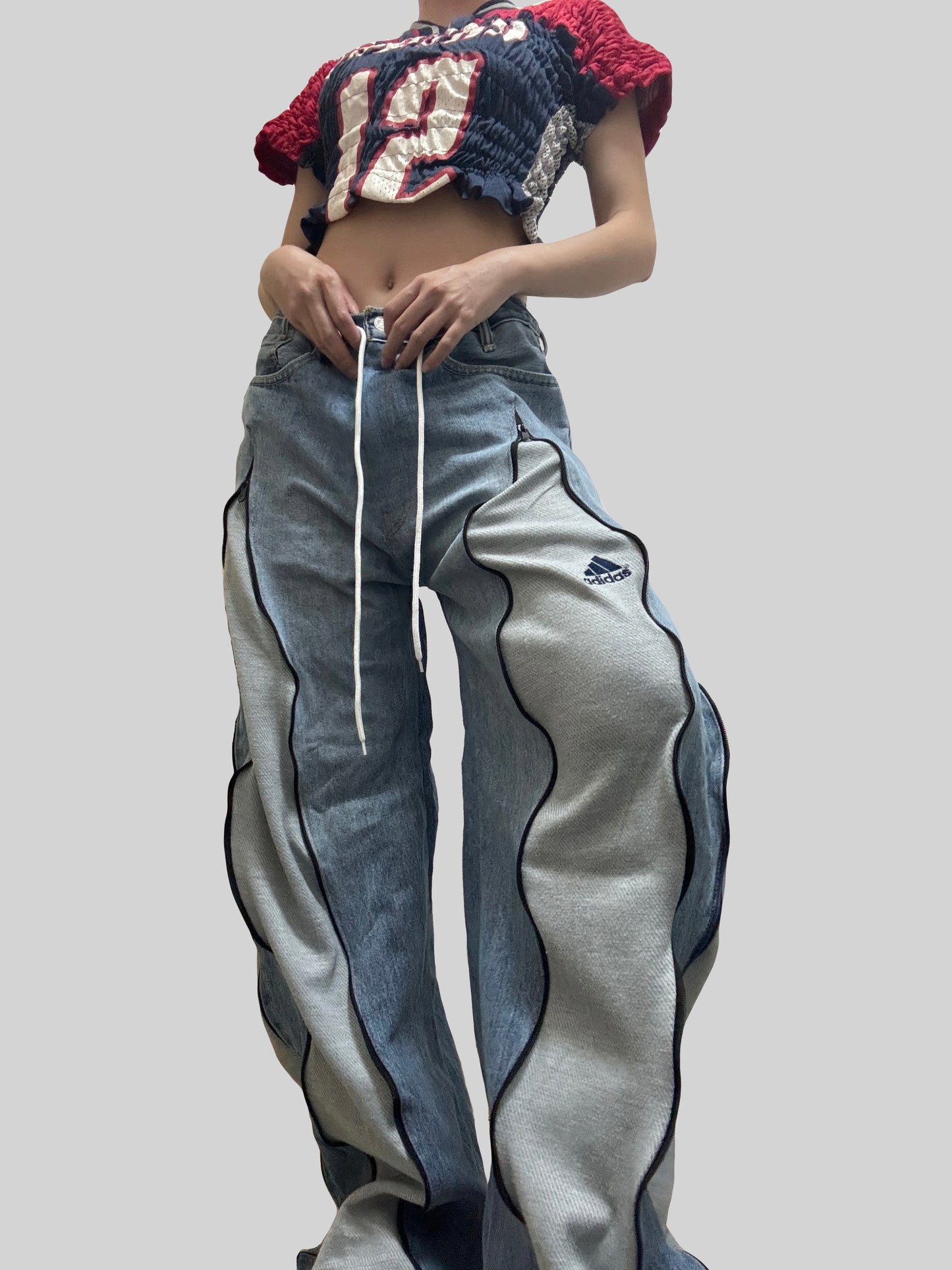 Light Grey Adidas Sweatpants X Levi’s Jeans Remade #28