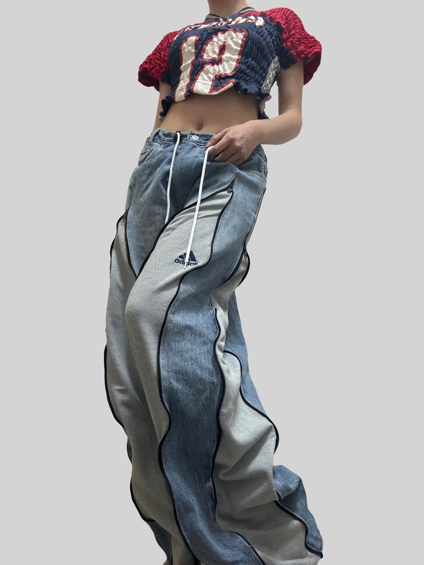 Light Grey Adidas Sweatpants X Levi’s Jeans Remade #28