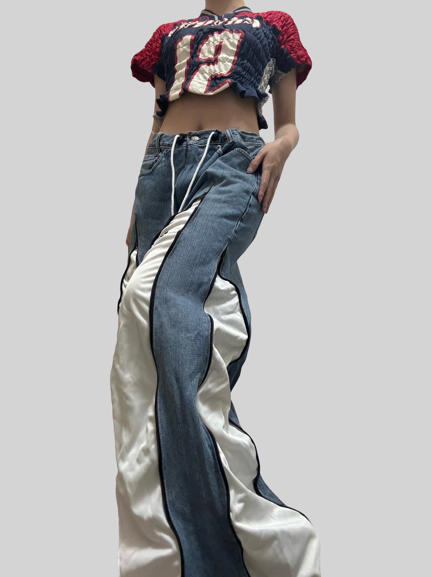 White Adidas Sweatpants X Levi’s Jeans Remade #23