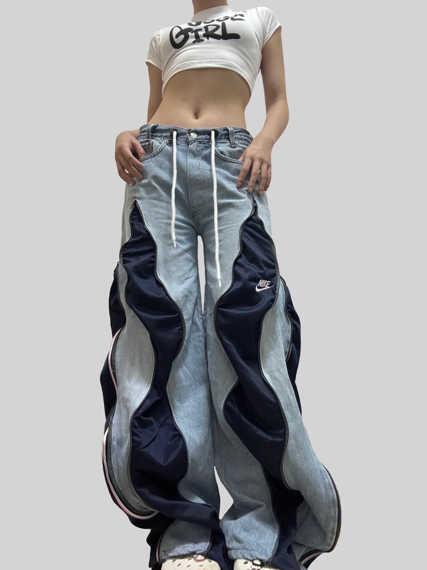 Navy Nike Sweatpants X Levi’s Jeans Remade #35