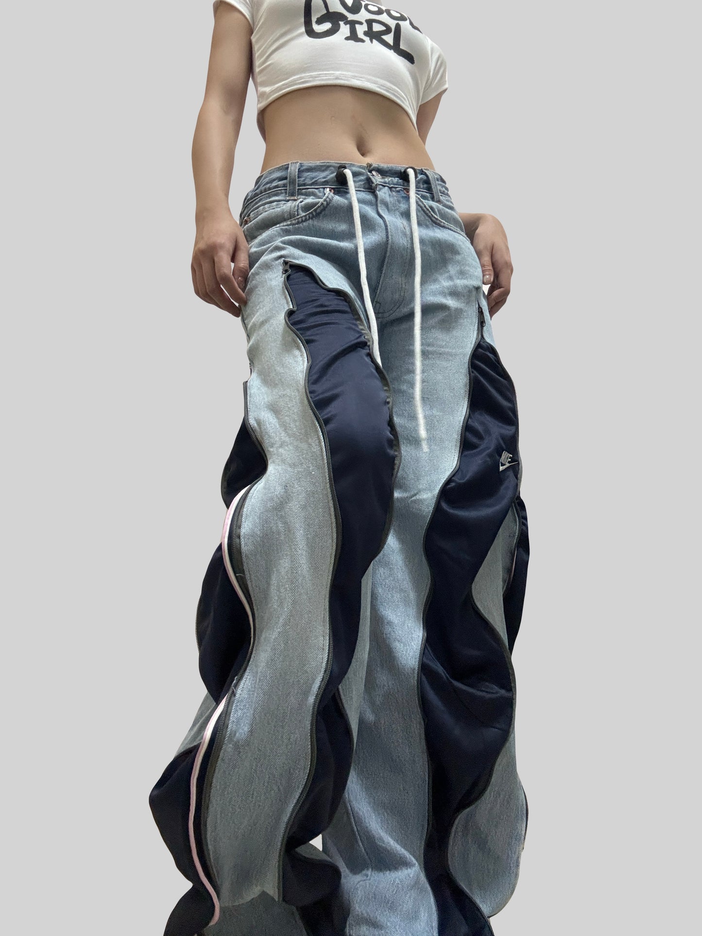 Navy Nike Sweatpants X Levi’s Jeans Remade #35