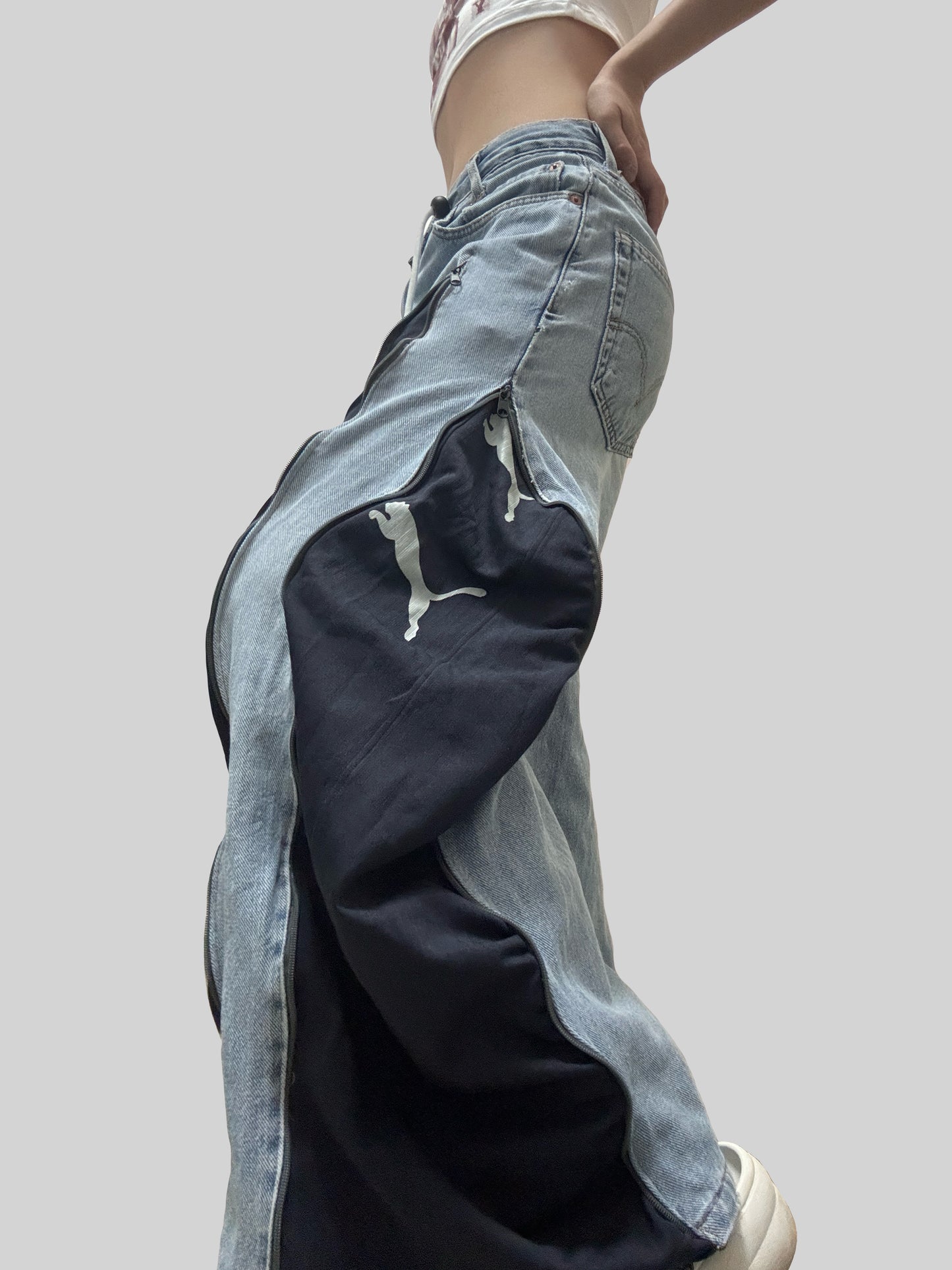 Black Puma Sweatpants X Levi’s Jeans Remade #41