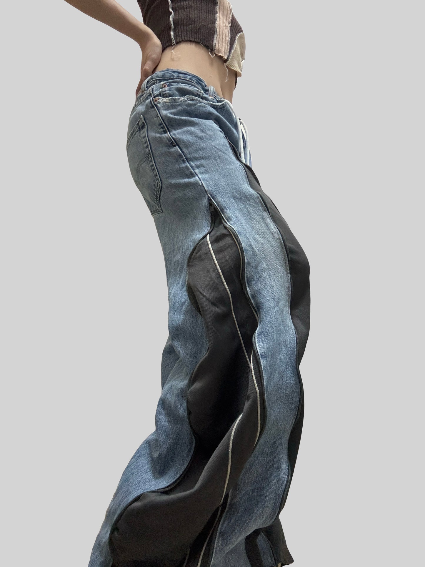 Dark Grey Nike Sweatpants X Levi’s Jeans Remade #46