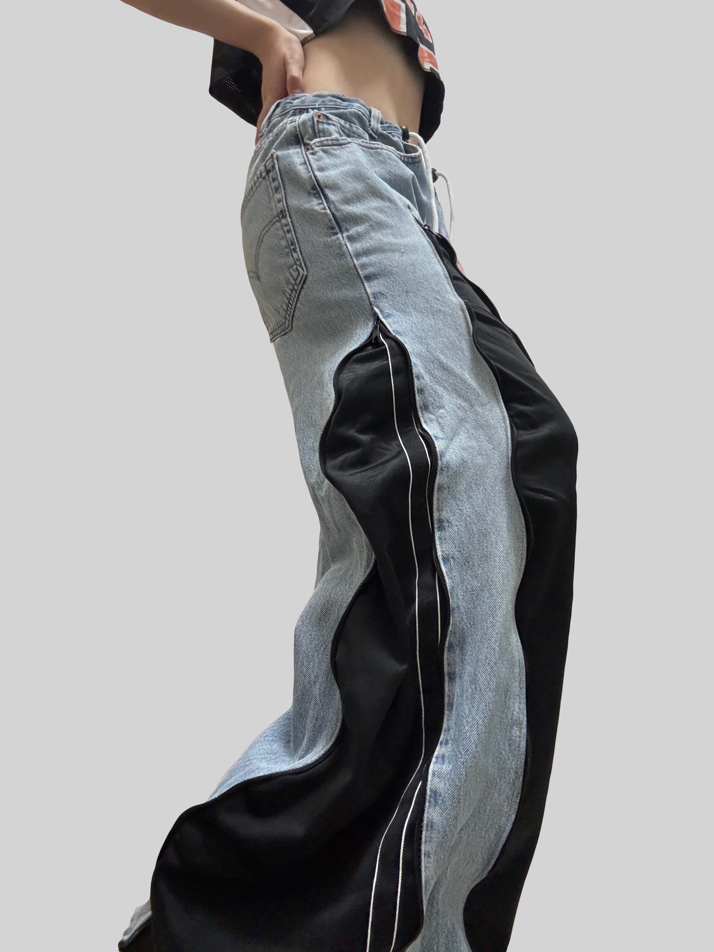 Black Puma Sweatpants X Levi’s Jeans Remade #36