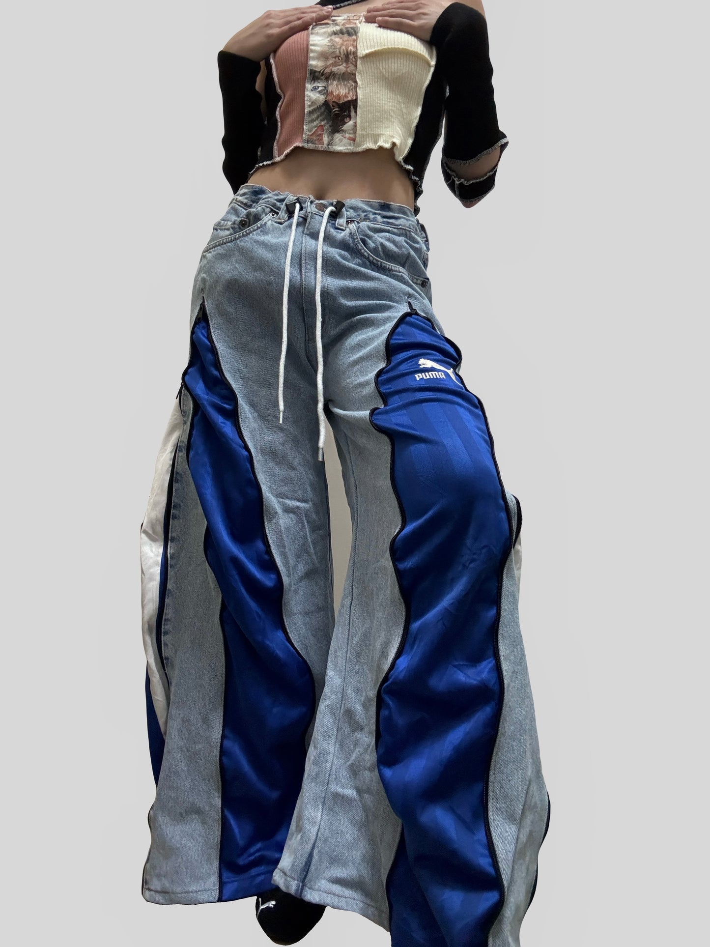 Blue Puma Sweatpants X Levi’s Jeans Remade #74