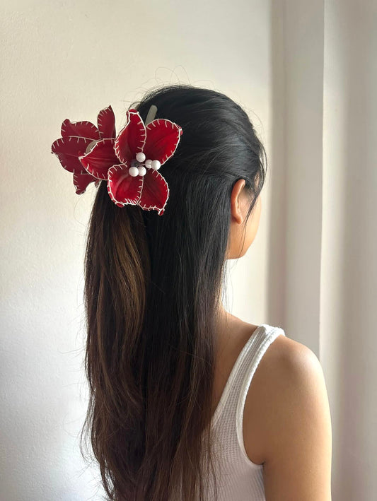 Xmas Edition🍷Handmade Flower Hair Clip♥️