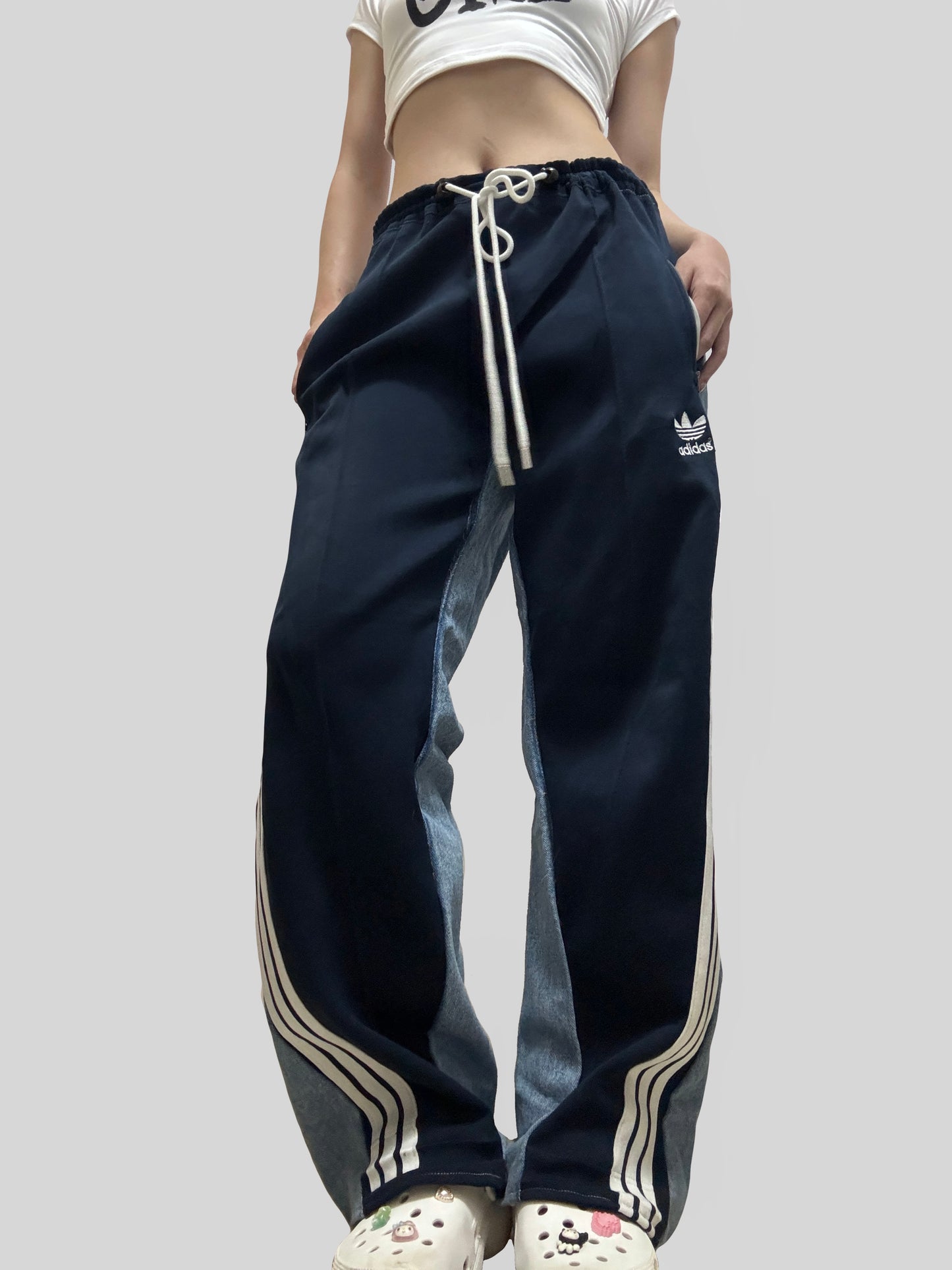 Navy Adidas 2tones Sweatpants X Levi’s Jeans #77