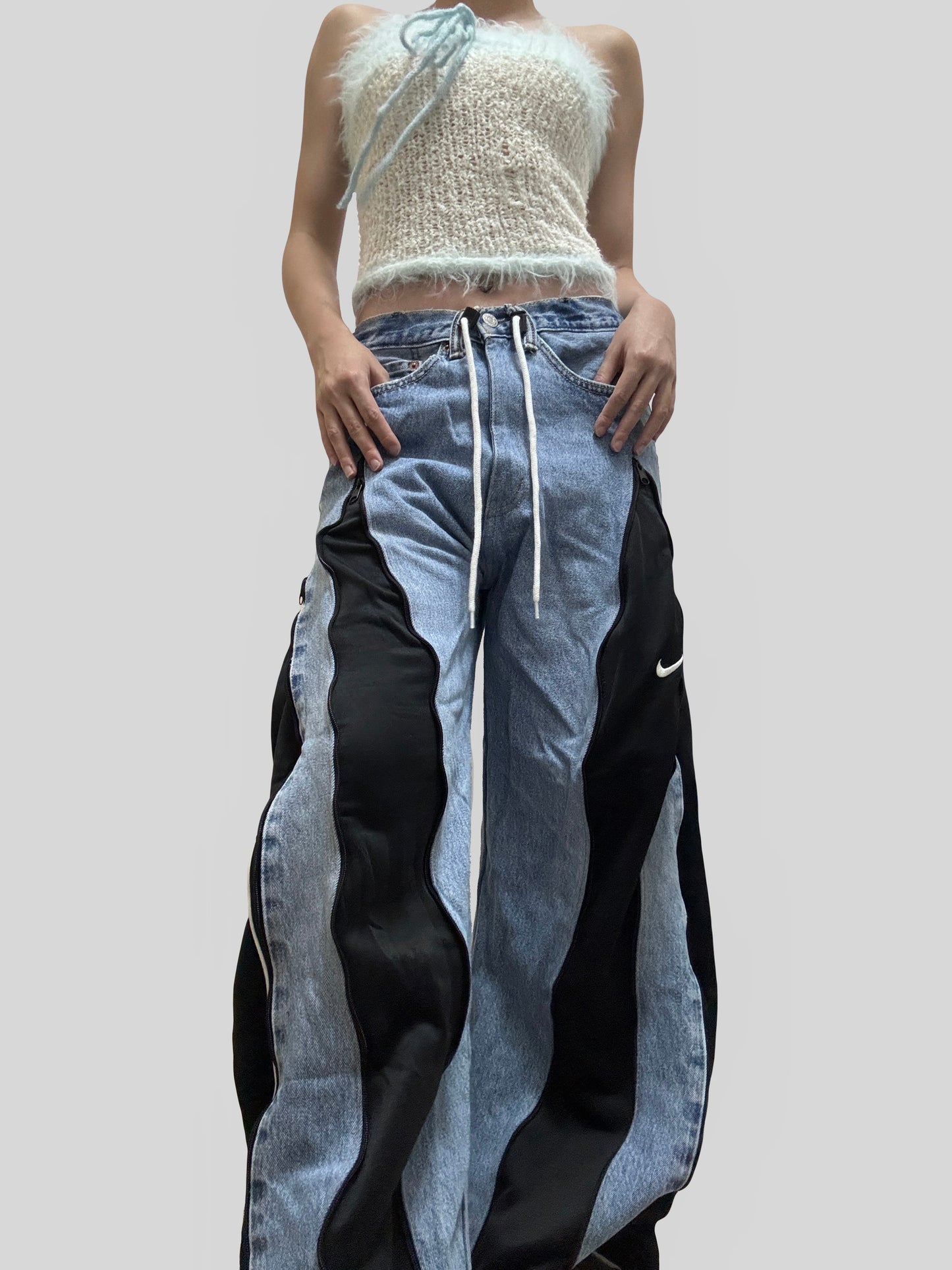 Black Nike Sweatpants X Levi’s Jeans Remade #85