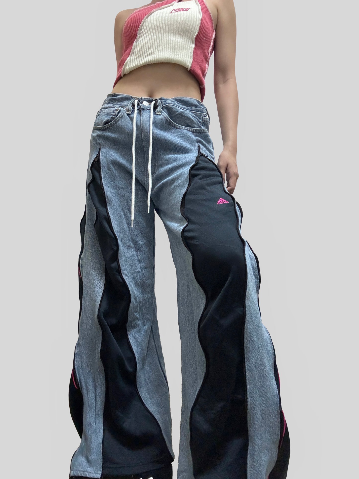 Blackpink Adidas Sweatpants X Levi’s Jeans Remade #72