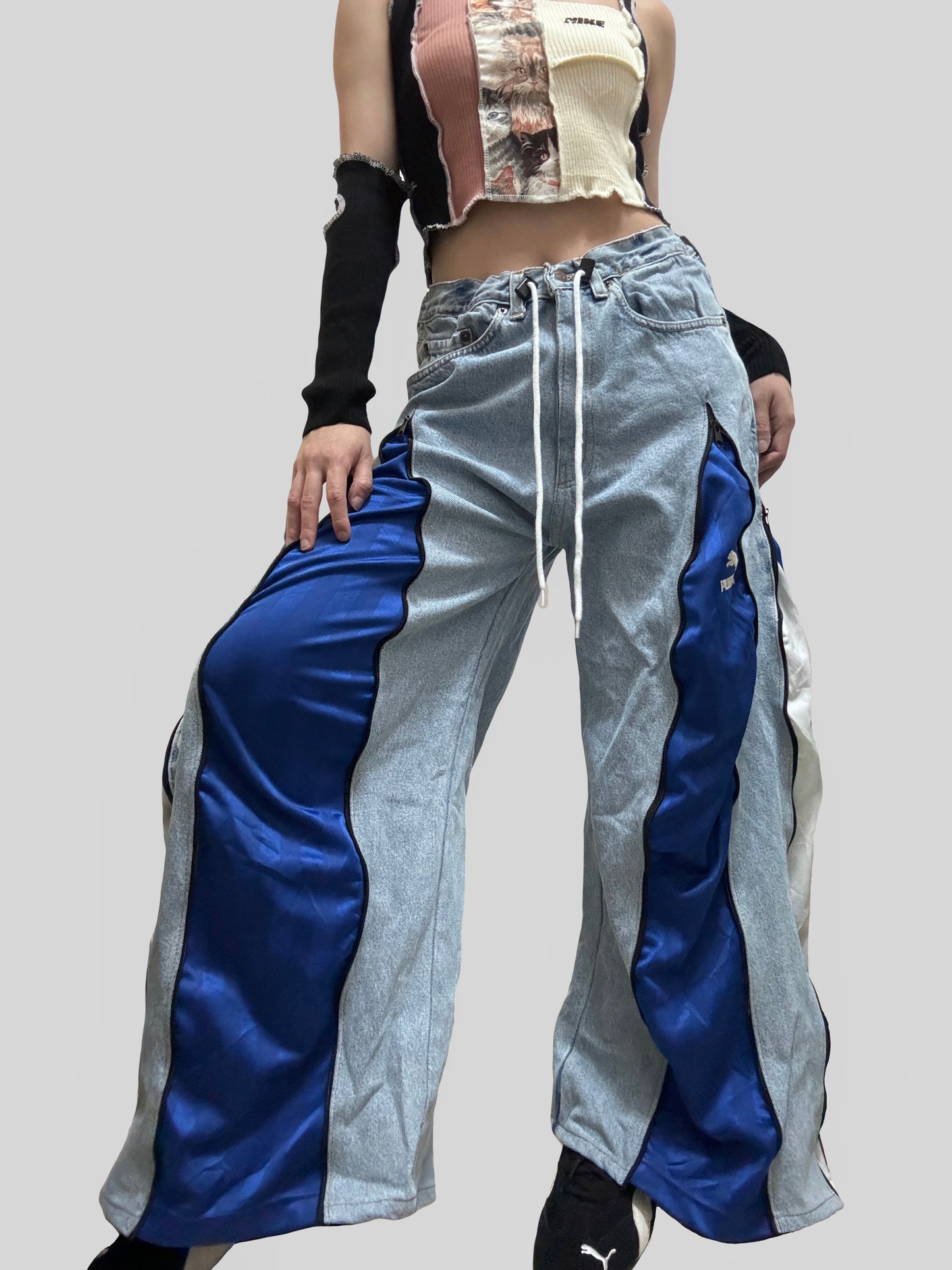 Blue Puma Sweatpants X Levi’s Jeans Remade #74