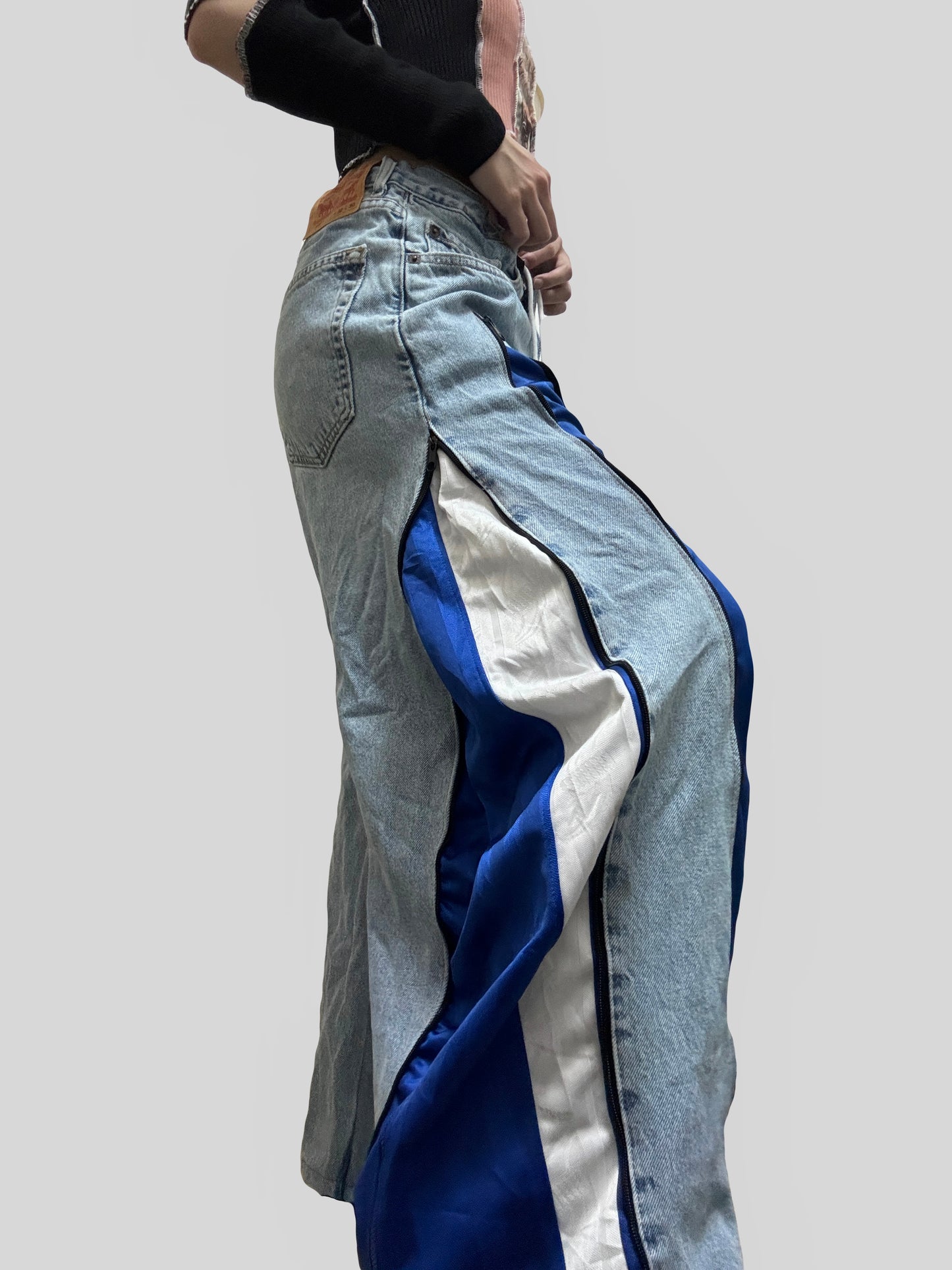 Blue Puma Sweatpants X Levi’s Jeans Remade #74