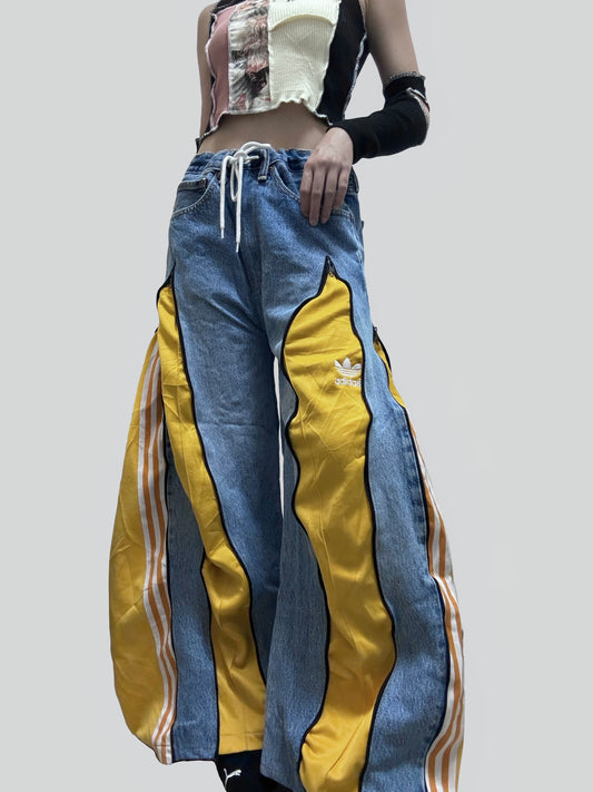 Yellow Adidas Sweatpants X Levi’s Jeans Remade #78