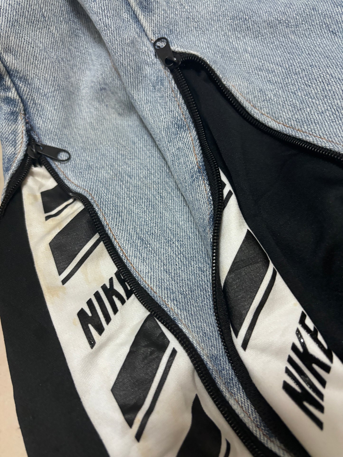 Black Nike Sweatpants X Levi’s Jeans Remade #68 (with flaws瑕疵品)