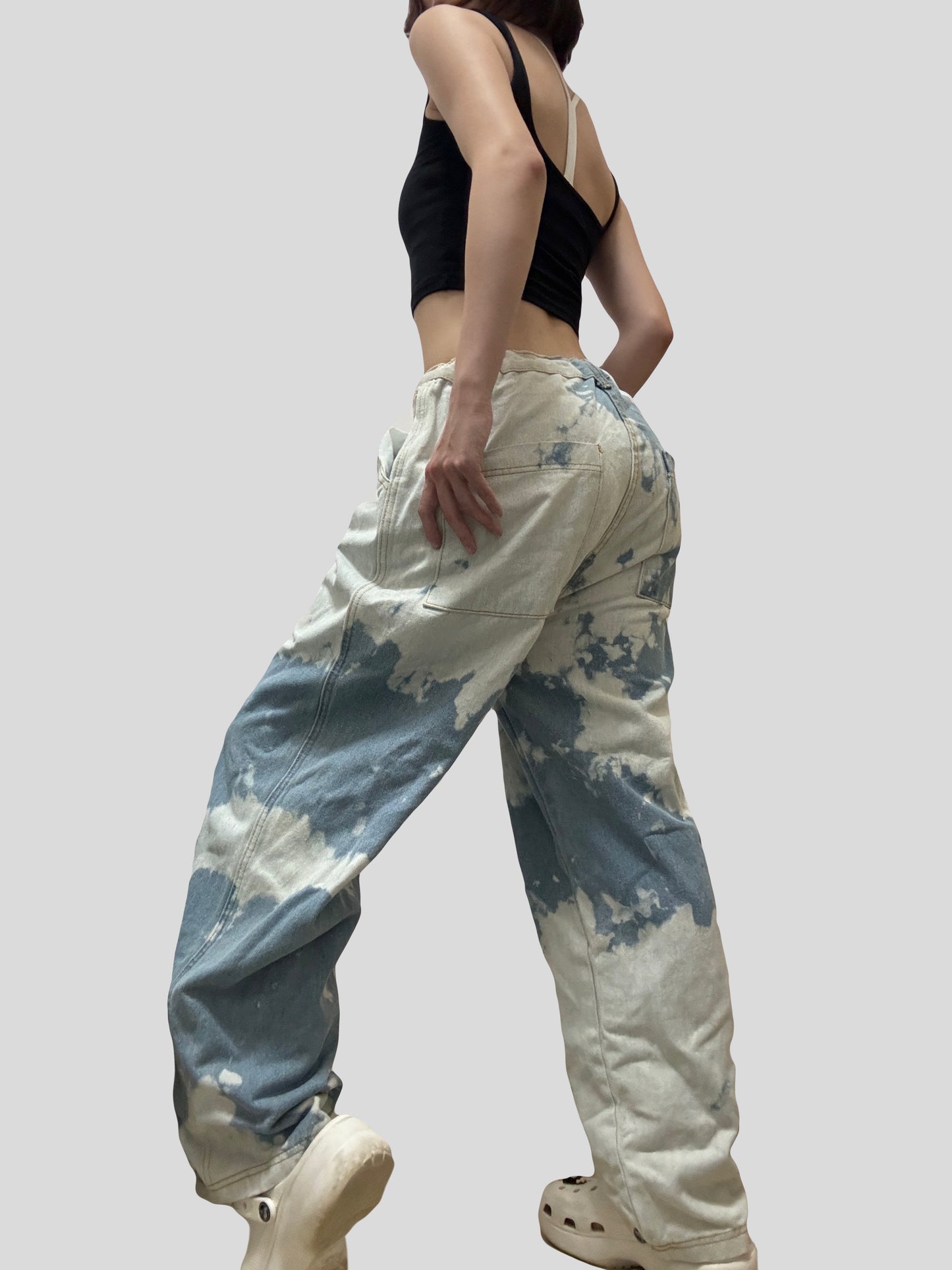 Cloudy Unisex Remade Jeans #15