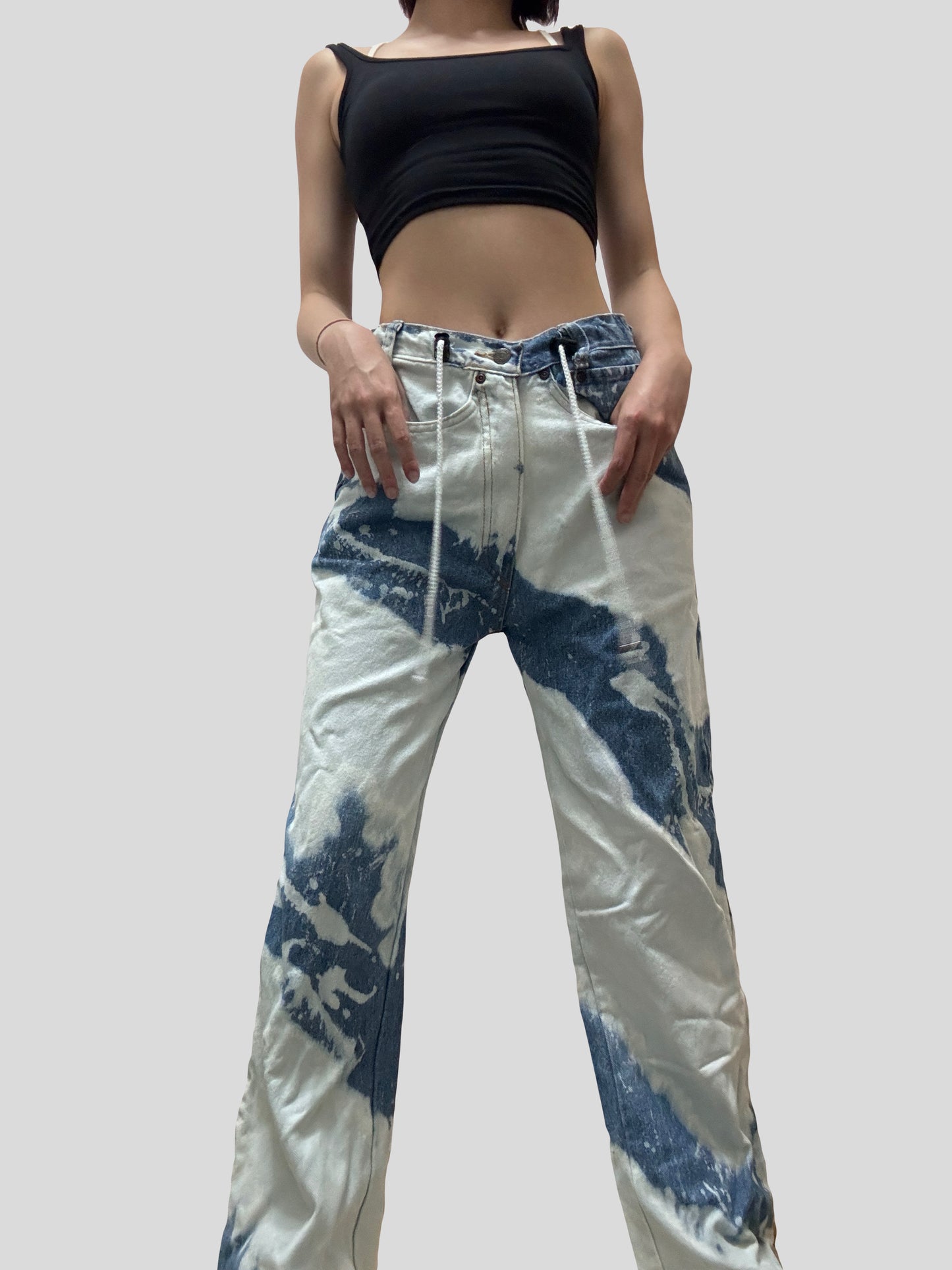 Cloudy Unisex Remade Jeans #16