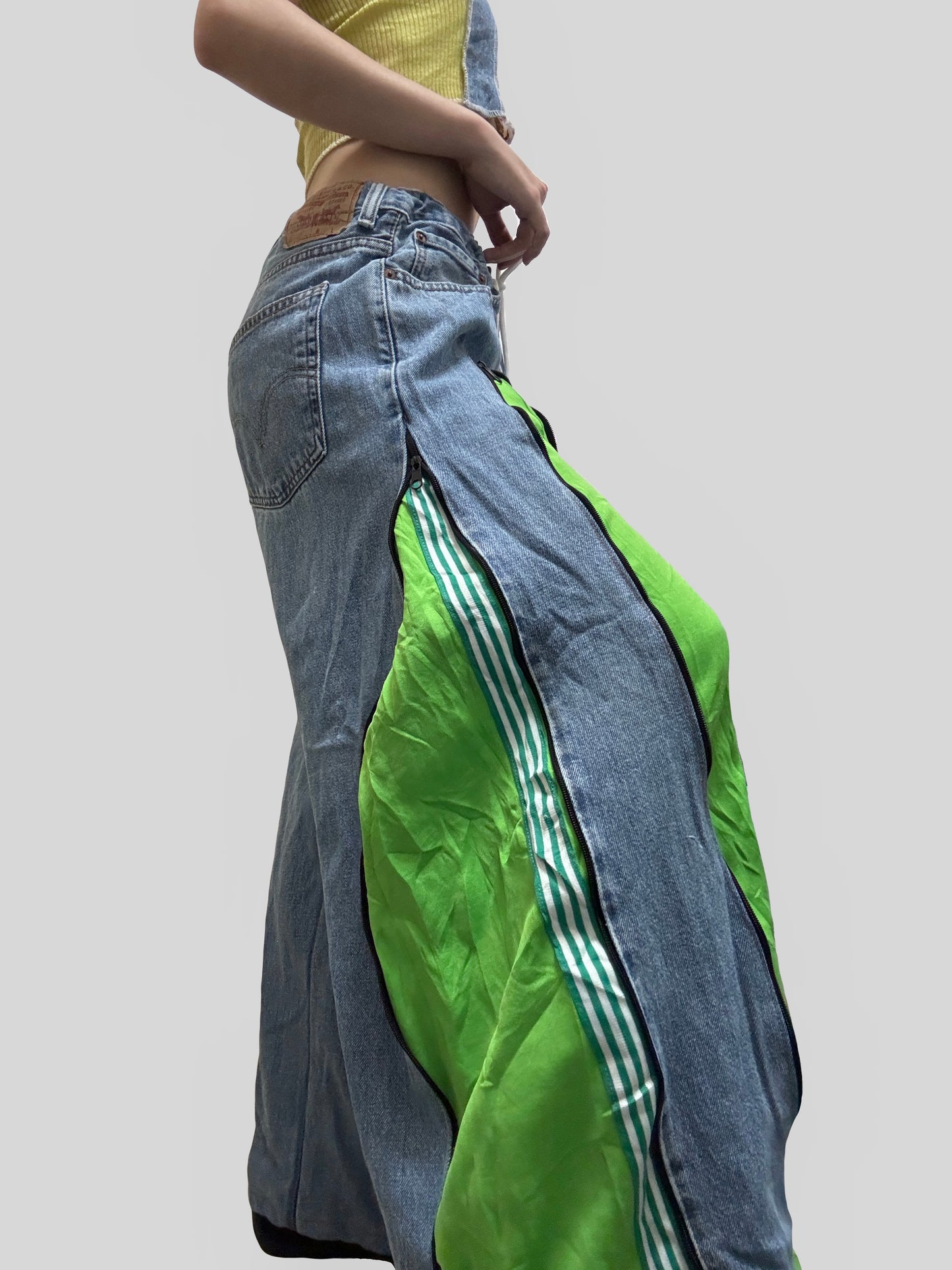 Apple Green Adidas Sweatpants X Levi’s Jeans Remade #73