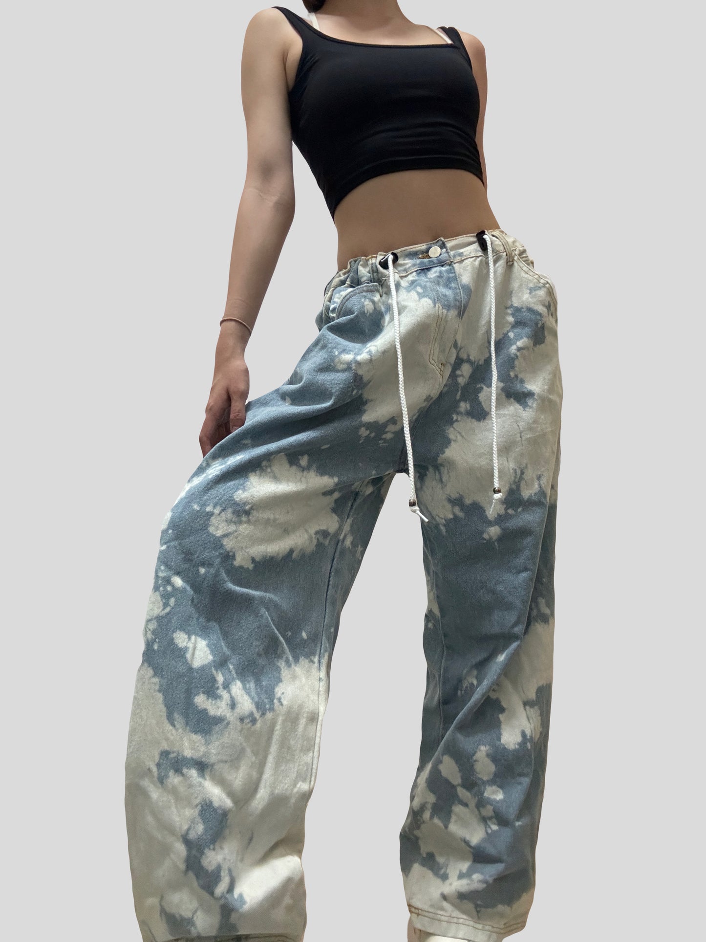 Cloudy Unisex Remade Jeans #15