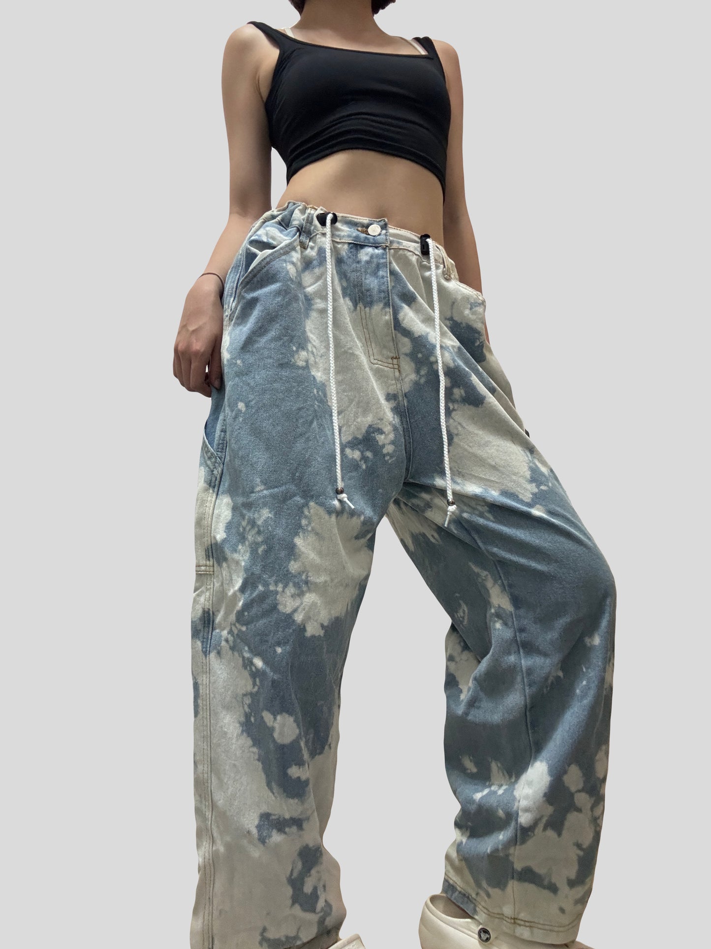 Cloudy Unisex Remade Jeans #15