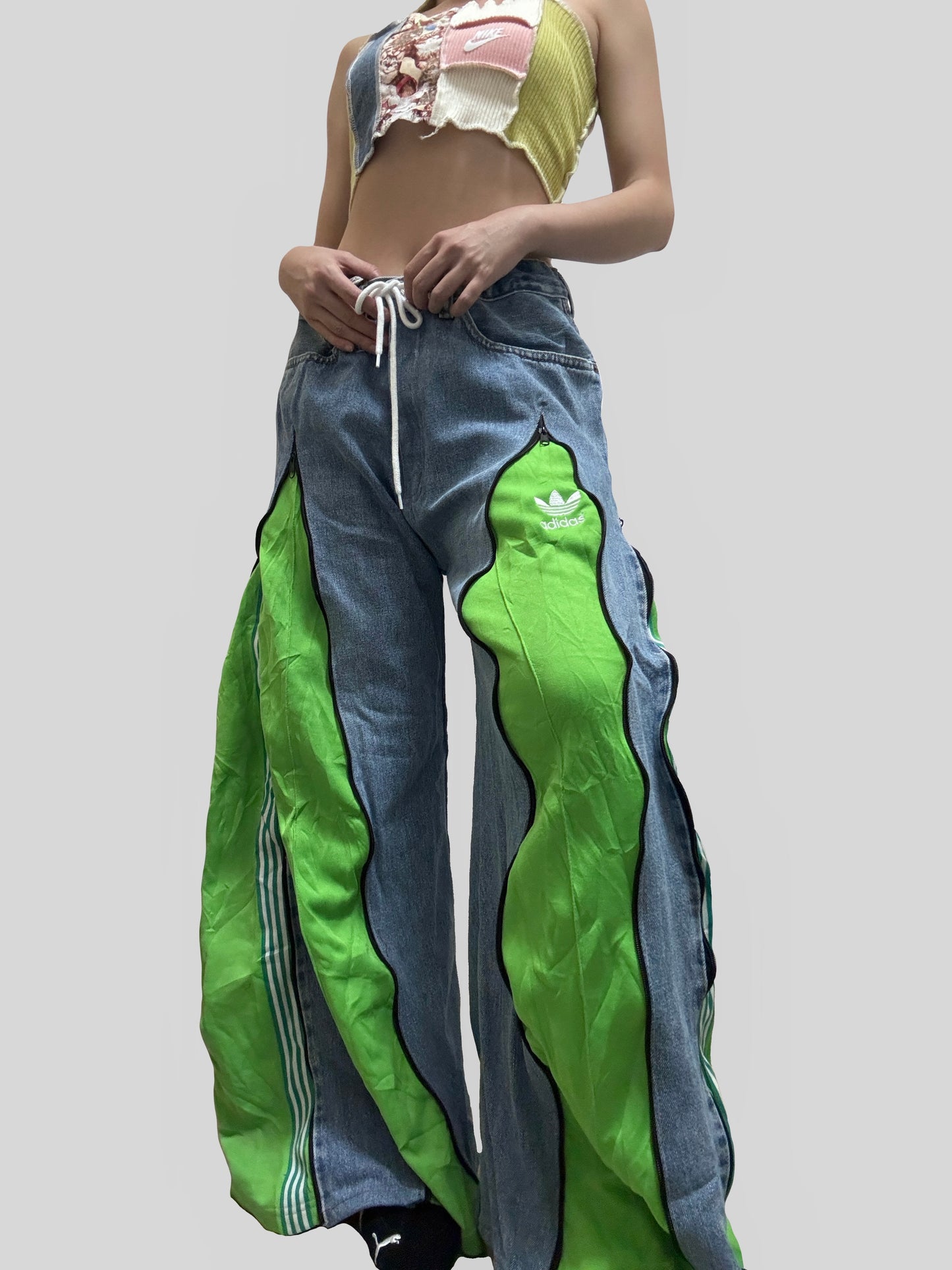 Apple Green Adidas Sweatpants X Levi’s Jeans Remade #73