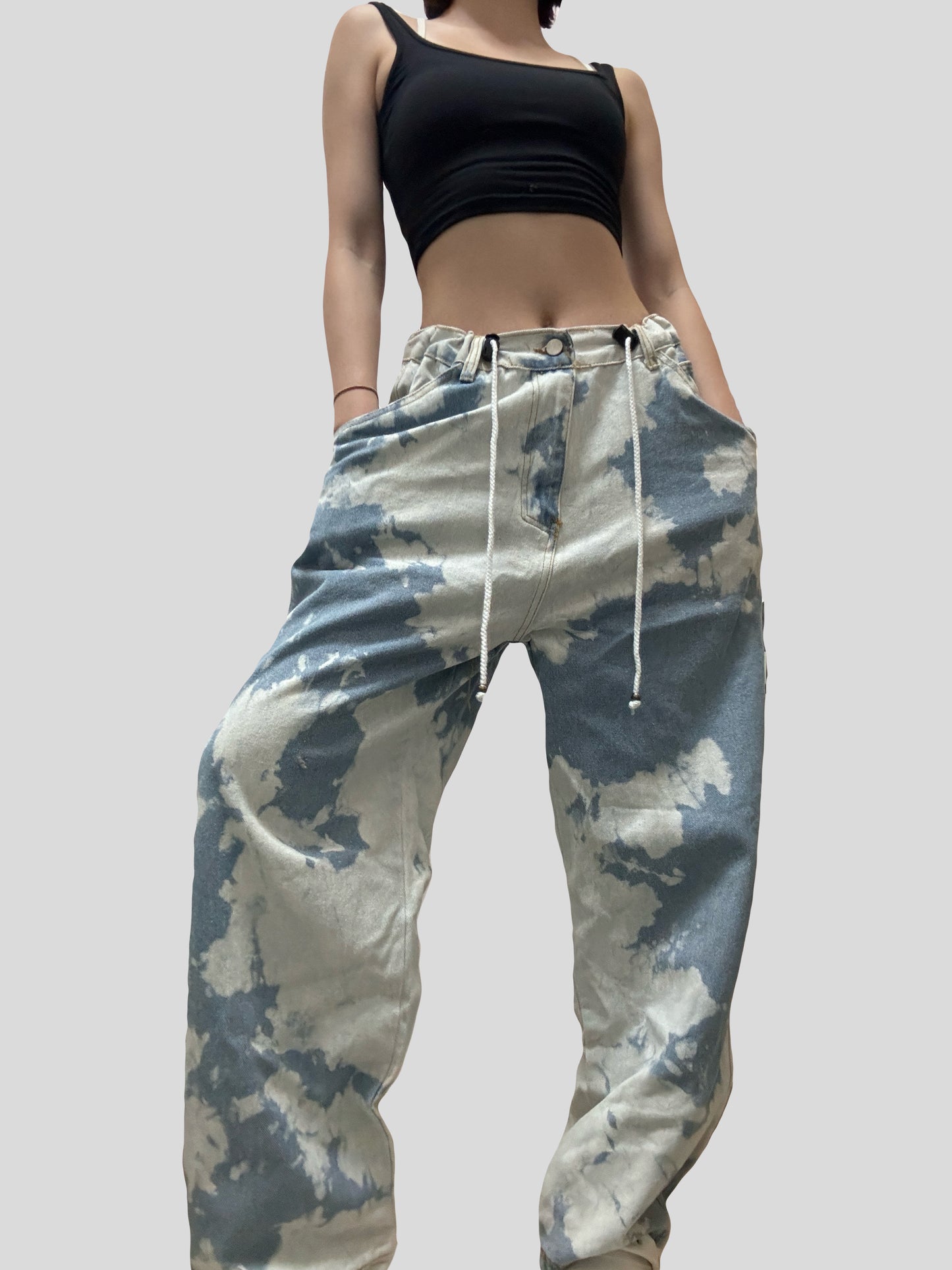 Cloudy Unisex Remade Jeans #17