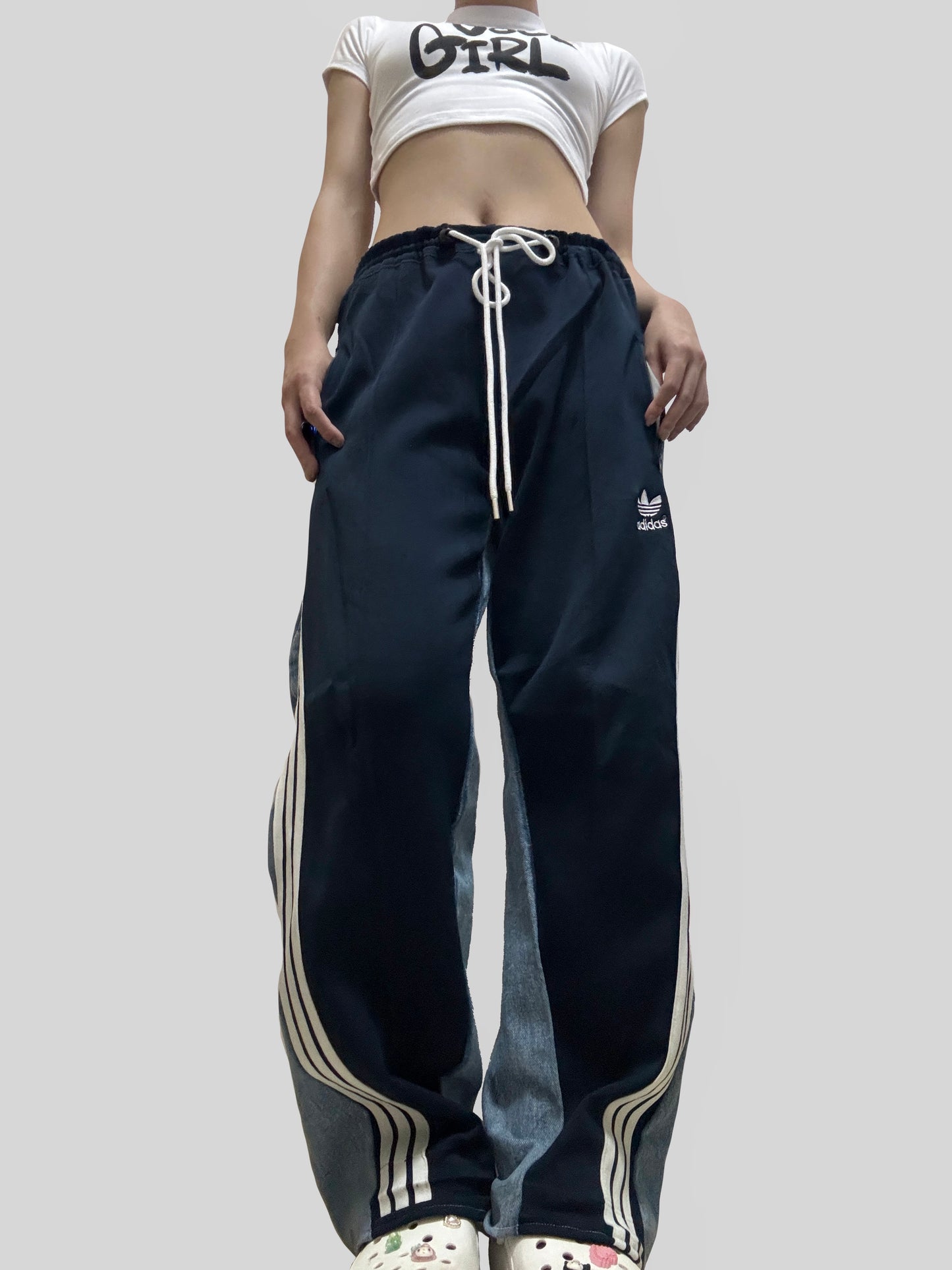 Navy Adidas 2tones Sweatpants X Levi’s Jeans #77