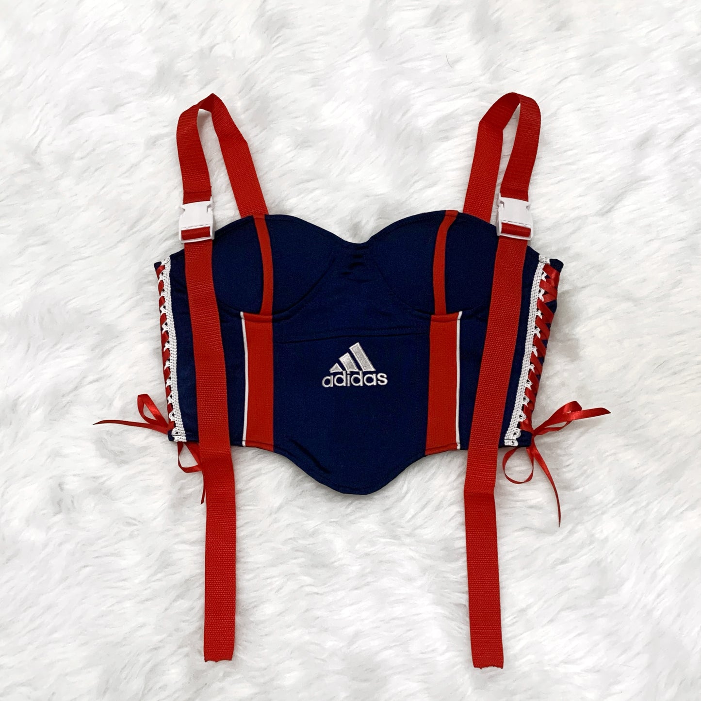 Navy and Red Adidas Remade Corset