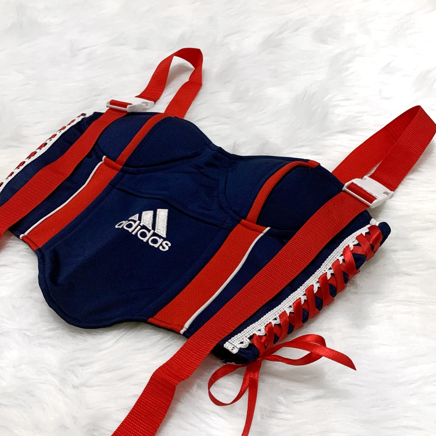 Navy and Red Adidas Remade Corset