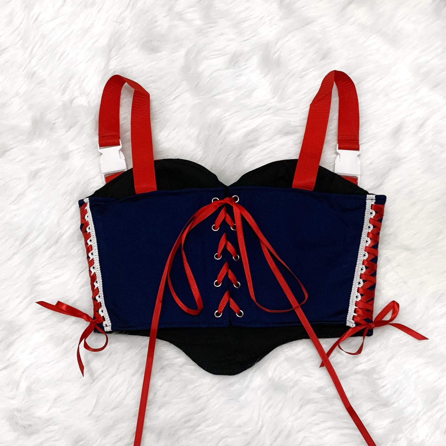 Navy and Red Adidas Remade Corset