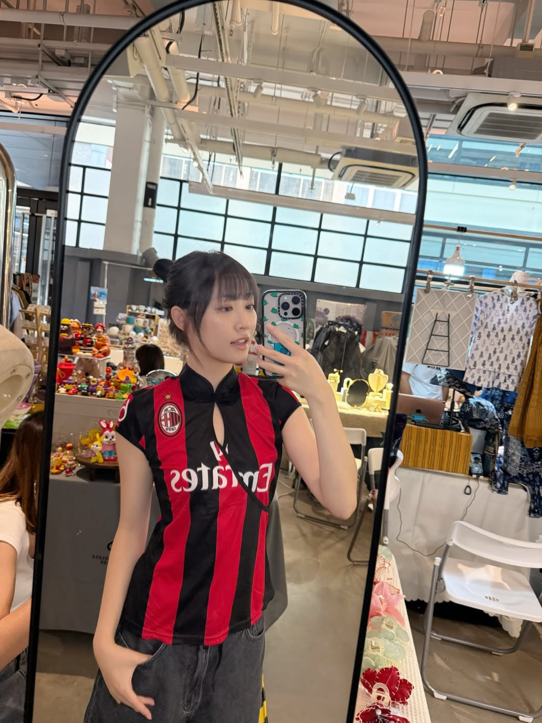 AC Milan Inspired Remake Jersey Top 🖤❤️