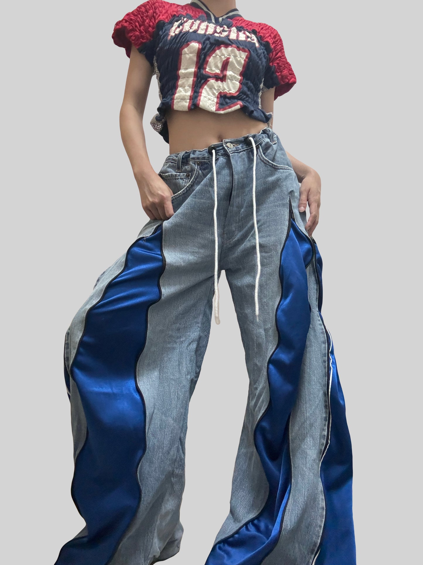 Blue Adidas Sweatpants X Levi’s Jeans Remade #24